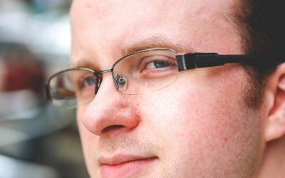 man with glasses blocked tear ducts